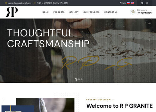 RP Granites Website Revamp by Mystery Monks